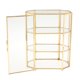 thumbnail image 4 of 3 Niveles Polygon Jewelry Trinket Glass Gold Box Anillo Pendiente Caja Decorativa, 4 of 5