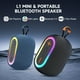 thumbnail image 2 of Parlante Bluetooth, Mini Parlante Bluetooth JYX Con Luces De Dj, Resistente Al Agua Ipx7, Pequeño Parlante Bluetooth Para Casa, Viajes, L1-Black, 2 of 10