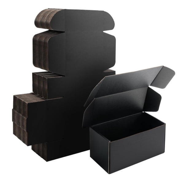Caja de envío Yidomto 20x10x10 cm negra, 25 unidades