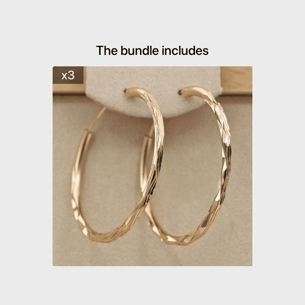 18K Gold Plated Earrings: Make a Statement with Simple, Big Circle Hoops