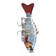 thumbnail image 2 of Se?uelos De Pesca Bass Lures Crankbait Jointed Swim Baits White Red, 2 of 5