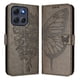 thumbnail image 1 of Funda cartera mariposa para Motorola Moto G86 con soporte y ranuras para tarjetas Gris, 1 of 5