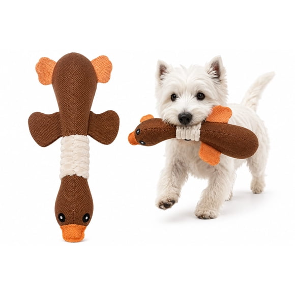 Juguete para perro Pato con sonido tela resistente 33cm
