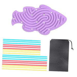 Magideal - Almohadillas Sensoriales Para Inquietos, Juguetes Para Niños, Tablero De Actividades Para Desarrollar Habilidades Motoras Finas, Juguete Divertido Y R Violeta