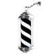 thumbnail image 2 of Letrero de salón con luz giratoria de ahorro de energía para montaje en pared/soporte colgante de rayas estilo retro, poste de barbería para exteriore 40cm Negro Blanco, 2 of 5