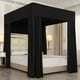 thumbnail image 1 of Dosel de cama Mengersi negro transparente para cama de matrimonio, 1 of 3