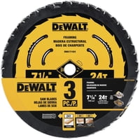 Hoja De Sierra Circular Dewalt Dwa1714243 Para Cortar Madera 24T, Paquete De 3
