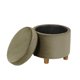 thumbnail image 3 of Otoman de Almacenamiento Benjara Gio Redondo de 19" con Tapa Elevable Verde Salvia, 3 of 5