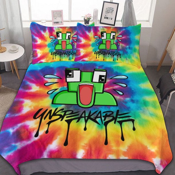 Unspeakable 3-Piece Bedding Set Warm And Comfortable Soft Duvet Cover Bed Set for Boys Girls Kids Adult Bedroom All Season