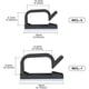 thumbnail image 2 of XHF 120PCS 58 Black Adhesive Cable Wire Wall Light Clips, 2 of 3