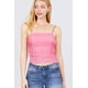 thumbnail image 1 of Top Camisola de Malla con Tirantes Elásticos, Cuello en V y Detalle Fruncido, 1 of 5