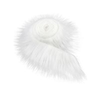 Magideal - Tela De Piel Sintética Difusa Para Manualidades, Tela De Piel Peluda, Tela Artificial Para Decoración De Disfraces, Ropa, Decoración De Enanos, Fiesta Blanco