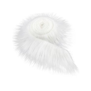 Magideal - Tela De Piel Sintética Difusa Para Manualidades, Tela De Piel Peluda, Tela Artificial Para Decoración De Disfraces, Ropa, Decoración De Enanos, Fiesta Blanco