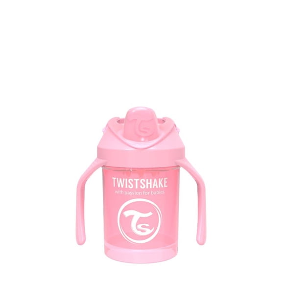Vaso y Botella antiderrame de Melamina con Asas Rosado, 1 Un