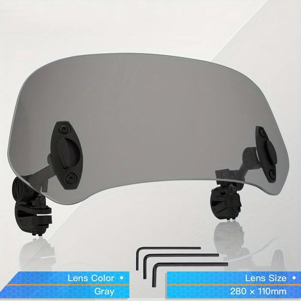 Motorcycle Windshield Extension - Universal Adjustable Clip-on Windscreen Extender- For Honda Suzuki Kawasaki Yamaha Aprilia