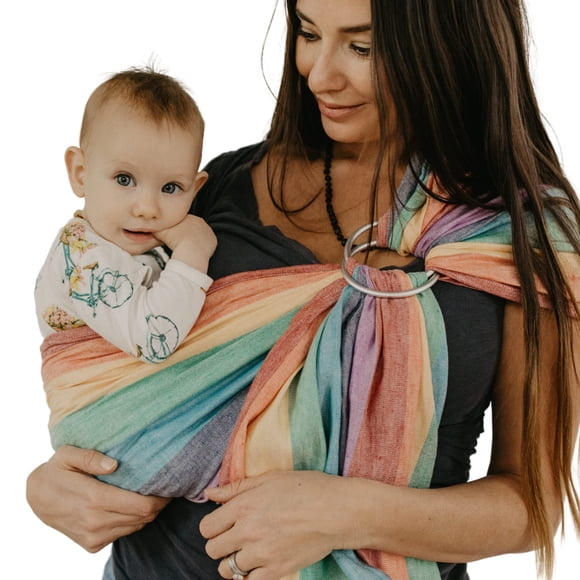 Bandolera Para Bebé Funda De Verano Arcoíris 100% Algodón