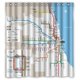 thumbnail image 1 of Cortina de ducha con mapa del metro de Chicago, juego de cortinas de baño con ganchos, tamaño 60 x 72 pulgadas, 1 of 3