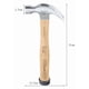 thumbnail image 2 of Martillo Carpintero 13oz Mango De Madera Bauker, 2 of 4