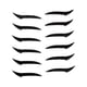 thumbnail image 2 of Delineador De Ojos Reutilizable Pegatinas Maquillaje Sombra De Ojos Ojo De Gato 6 Pares Negro A, 2 of 5