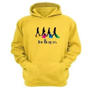 Genérico - Poleron Canguro The Beatles Amarillo Talla S Unisex