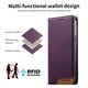 thumbnail image 5 of Funda Tipo Cartera de Cuero Sintético para XIAOMI 17 Pro Bloqueo RFID, con Ranuras para Tarjetas y Bolsillo para Efectivo, Cierre Magnético Fuerte Morado, 5 of 6