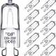thumbnail image 4 of Bombilla halógena para horno G9 de 25 W, 230 V, para escritorio, pared, cristal, tungsteno, 4 unidades, 4 of 7