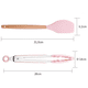 thumbnail image 2 of Juego de utensilios de cocina de 2 piezas, de madera, fáciles de limpiar, antiadherentes, color rosa, 2 of 5