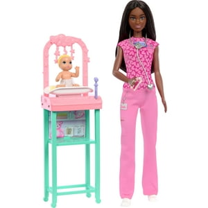 Muñeca De Moda Morena Baby Doctor Barbie Con Accesorios