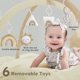 thumbnail image 3 of Baby Play Gym Mallify 5 en 1, gruesa y de felpa, con 6 juguetes, crema, 3 of 6