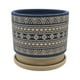 thumbnail image 3 of Macetero Maceta De Ceramica Azul Con Patrones Beige M, 3 of 6
