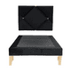 thumbnail image 3 of Base Cama Deluxe De Plaza Negro Felpa, 3 of 3