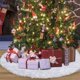 thumbnail image 1 of Falda de felpa CCINEE para árbol de Navidad, 122 cm, con piel sintética blanca, 1 of 7