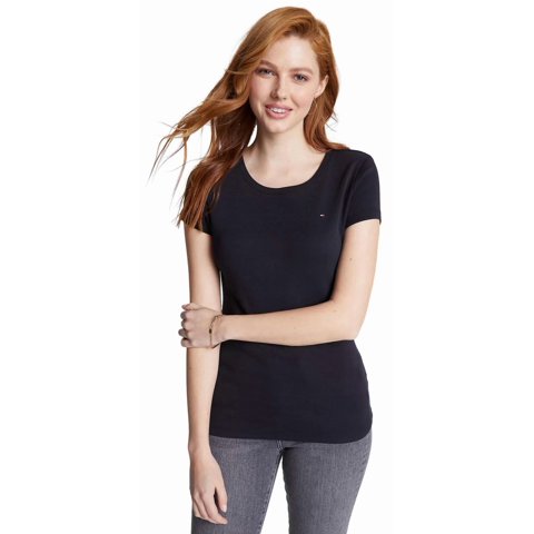 Camiseta Tommy Hilfiger Essential Favorite Flag Logo Para Mujer