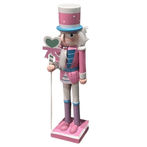 Cascanueces. - Cascanueces De Navidad Colorres Pasteles De 38Cm Rosa