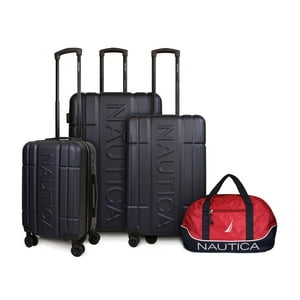 Nautica - Set 3 Maletas S+M+L Amsterdam Azul + Bolso S Mannar Rojo