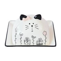 Magideal - Mantequera De Cerámica Con Tapa, Fácil De Limpiar, De Dibujos Animados, De , Para Frigorífico, Hoteles, Cafeterías, Cocinas Y Restaurantes