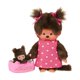 thumbnail image 2 of Peluche Monchhichi Girl de Sekiguchi con vestido rosa, 20 cm, 2 of 2