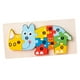 thumbnail image 4 of Rompecabezas De Números De Animales De Madera Rompecabezas De Madera Juguete De Animales Para Niños En Edad Preescolar Rinoceronte, 4 of 5