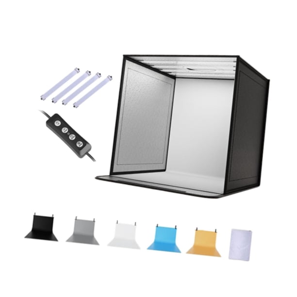 Caja De Luz Para Fotografía Caja De Luz Profesional Para Fotografía De Objetos Pequeños Joyas Profesionales 40cm 4 Luces Con Regulador