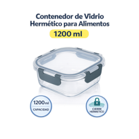 Baima - Contenedor De Vidrio Hermético Para Alimentos 1200 Ml