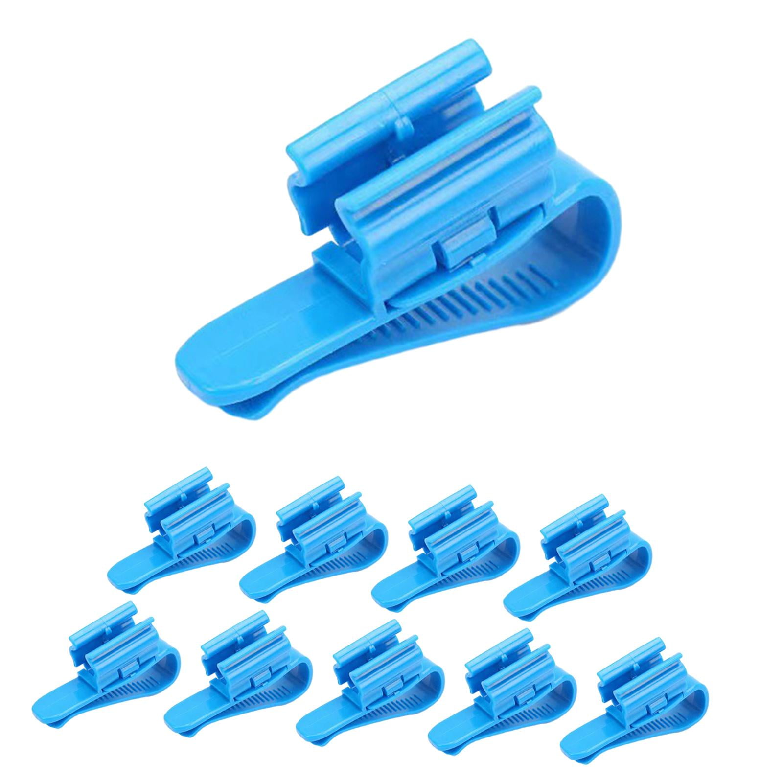 10 Uds Soporte De Tubo De Acuario Clip Multifunción Abrazadera De Tubo De Acuario Ajustable Azul
