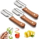 thumbnail image 1 of Pelador verduras 2 en 1 2 pack mango madera abridor botellas cuchilla acero, 1 of 7