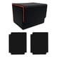 thumbnail image 2 of Caja Para Baraja De Cartas, Soporte Para Tarjetas Con Mangas, Pantalla Portátil Premium, Caja Para Naipes, Cuadros, Negro Y Naranja, 2 of 3