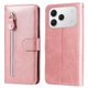 thumbnail image 4 of Funda tipo cartera para Tecno Spark 40 4G con bolsillo con cremallera y ranuras para tarjetas – Función de soporte Rosa, 4 of 5
