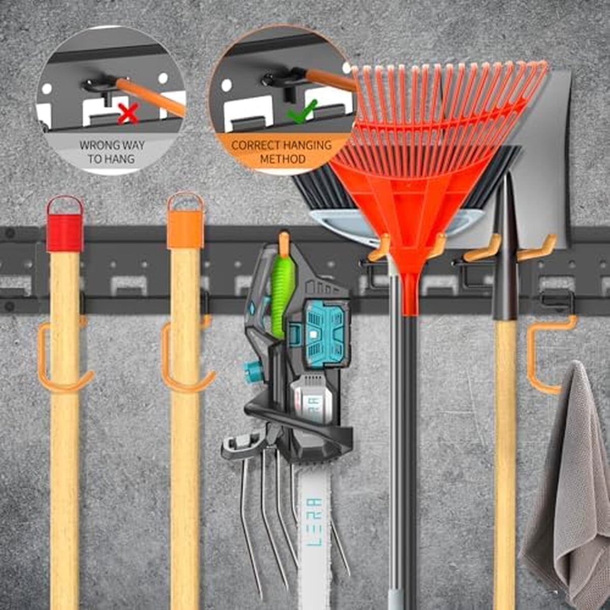 Organizador Herramientas Pared Unaikoo 32 Pulgadas 10 Ganchos