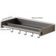thumbnail image 3 of 1pc Wall Mounted Bathroom Storage Rack, Balcony Laundry Room Hanging Shelf, Bathroom Tray With Hooks, Space-saving Storage Shelf Over Washing Machine, Laundry Detergent Holder Organizer, Bathroom Acce, 3 of 4
