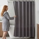 thumbnail image 5 of Cortina de Ducha de Tejido de Waffle Premium REGALWOVEN con Excelente Caída, Conjuntos de Cortinas de Baño de Color Sólido con 12 Ganchos para Baño Gris 71"W x 71"L, 5 of 5