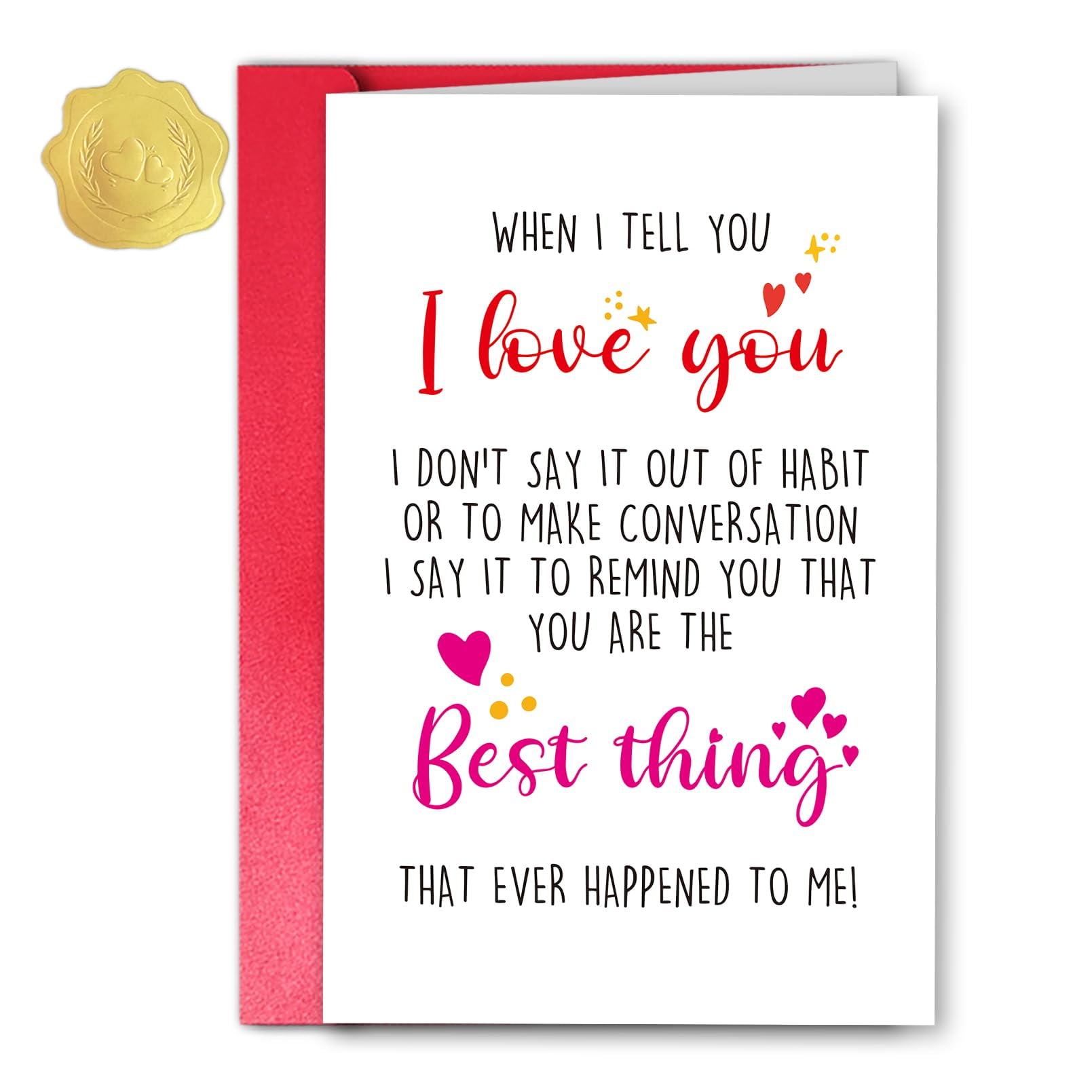 Tarjeta De Felicitación Lcmjjm De Aniversario O Cumpleaños Con Texto «te Quiero»