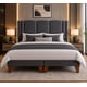 thumbnail image 1 of Cama King Size Milano + Respaldo King Size Milano + Colchon Mery Desing Gris Oscuro, 1 of 8