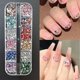 thumbnail image 2 of Xiao Hua Accesorios de Uñas Blancos + Color -1 set, Accesorios de Uñas 3D con Caja de Almacenamiento Compacta, Varias Formas y Tamaños de Arte de Uñas de Respaldo Plano con Pedrería Manualidades DIY, 2 of 5